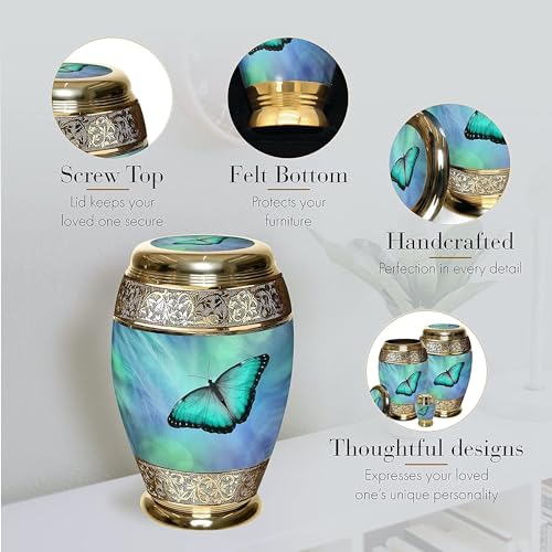 Image of Bokeh Butterfly Cremation Urns for Human Ashes Adult Female Urns for Ashes