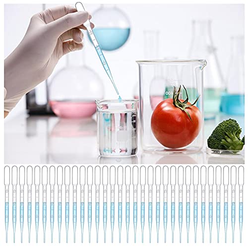 100 Pipette Contagocce Da 3ml - In Plastica, Graduate, Per Lab, Trucco, Hobby