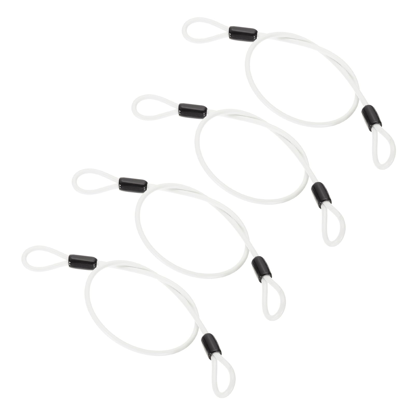 PATIKIL 5/32" Dia Vinyl Coated Stainless Steel Cable with Loops