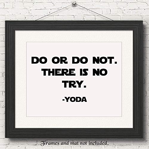 Vintage Star Wars Yoda, Do or Do Not, Quote Poster Prints, Set of 1 (11x14) Unframed Picture, Great Wall Art Decor Gifts Under 15 for Home, Office, Man Cave, Student, Teacher, Comic-Con & Movies Fan