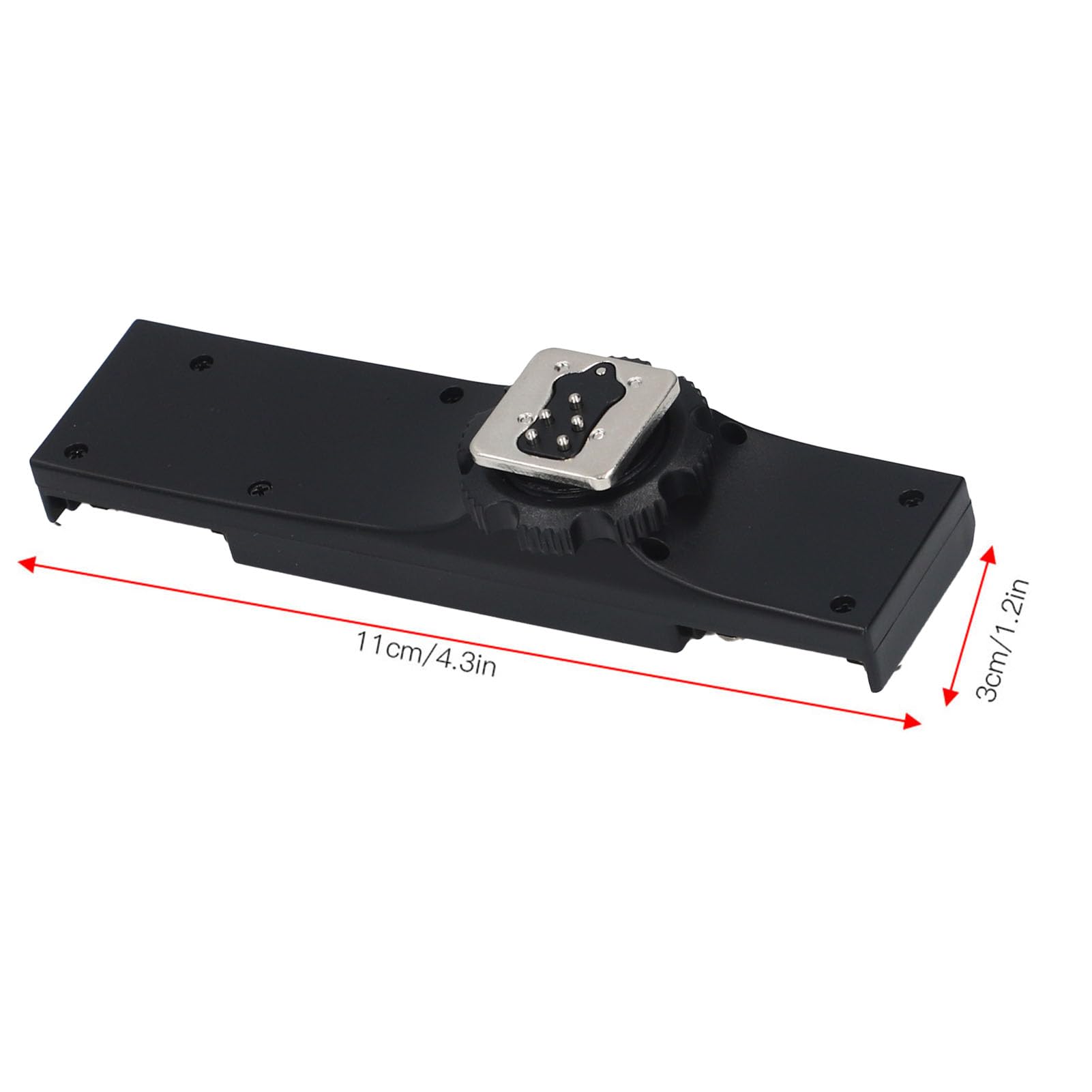 EBTOOLS Dual Hot Shoe Splitter, Kamera Dual Speedlite Flash Mount Trigger Bracket, ABS + PC Dual Extension Bracket, Schwarz 11 X 3 X 2,4 cm(Für Canon)