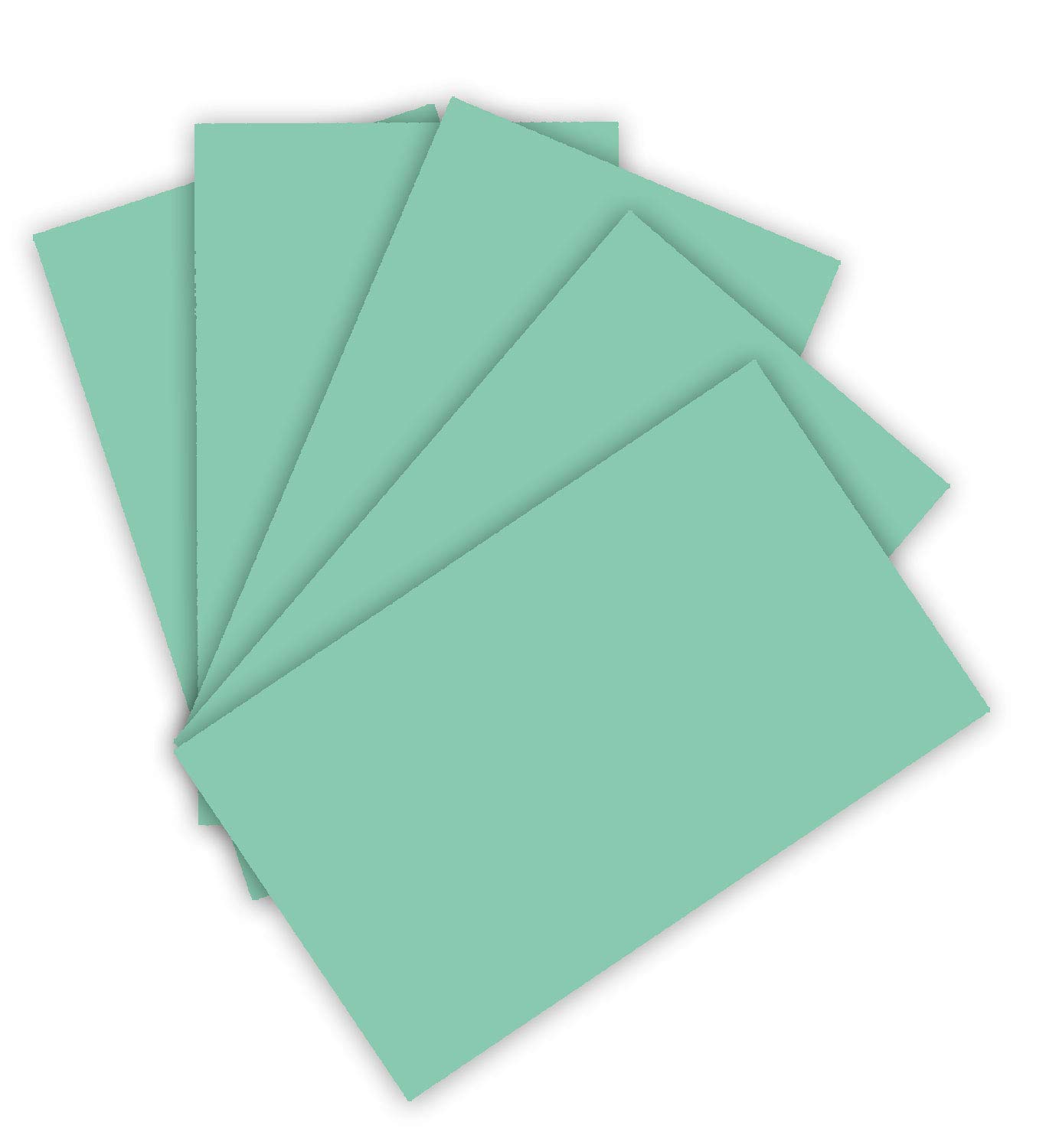 folia 6325 Coloured Paper 130 g/m², Coloured Drawing Paper in Mint, DIN A3, 50 Sheets, as a Base for Numerous Crafts