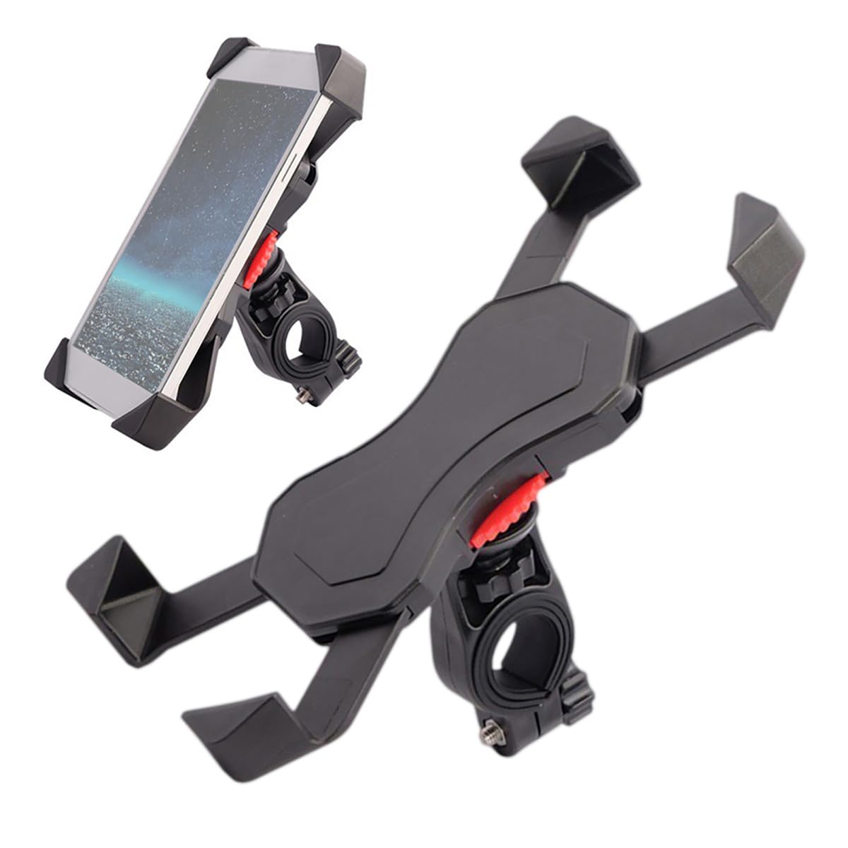 Uonlytech 2pièces Support Téléphone pour Et Vélo Fixation Guidon Pratique pour Navigation Mobile Compatible avec Smartphones Installation Rapide Et Facile Design Moderne Et Antidérapant