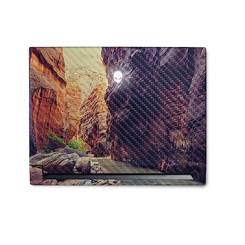 Image of MightySkins Carbon Fiber Skin Compatible with Alienware M18 R1 (2023) Full Wrap Kit - The Narrows | Protective, Durable Textured Carbon Fiber Finish | Easy to Apply & Change Styles | Made in The USA