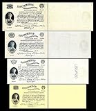 100, 250, 500, 1.000 Rubles - 1923 N.K.F. Payment Obligation of the USSR Gold Ruble - 4 alte russische Banknoten - 26