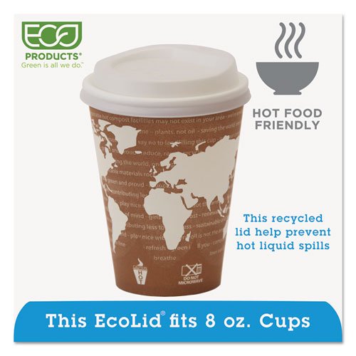 Eco-Products - Eco-Lid 25% Recycled Content Hot Cup Lid, Fits 8oz Cups, 1000/Carton EP-HL8-WR (DMi CT