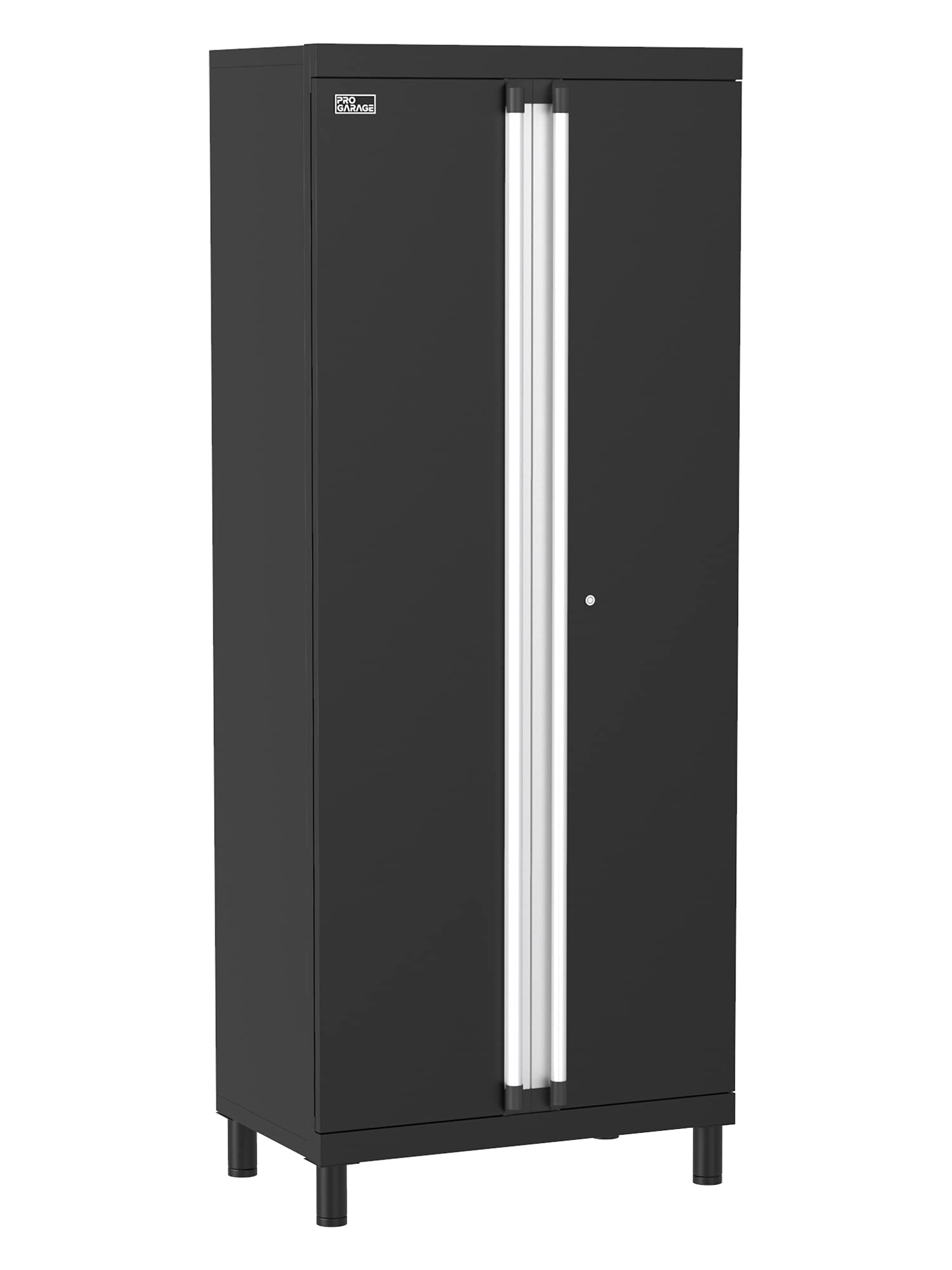 ClosetMaid ProGarage Tall Cabinet with Two Doors, Lock and Adjustable Shelves, for Garage Storage, Heavy Duty Steel, Black