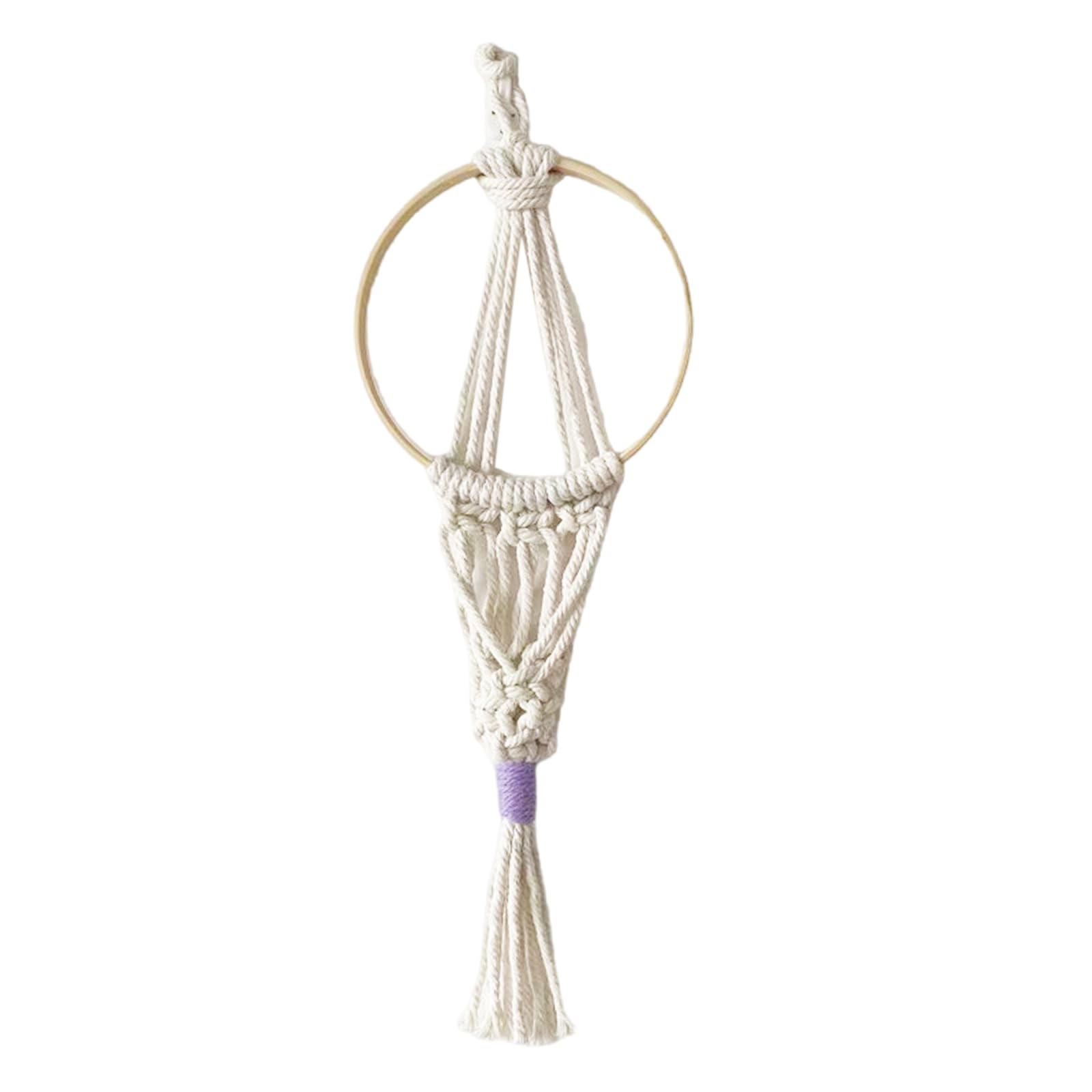 Hredyqw Air Plant Holder Tapestrys Wall Hanging Basket Macrames Weaving Cotton Plant Hangers Home Living Room Decoration Wall Hanging