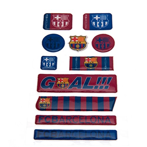 FC Barcelona Official Fun Bubble Football Crest Sticker Set (One Size) (Burgundy/Blue)