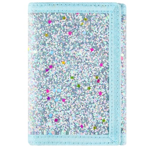 Image of Kids Wallet for Girls - Luminous With Magic Sticker, Zipper, Coin Pocket - Teen and Little Girls' Novelty Childrens Wallet - luw03