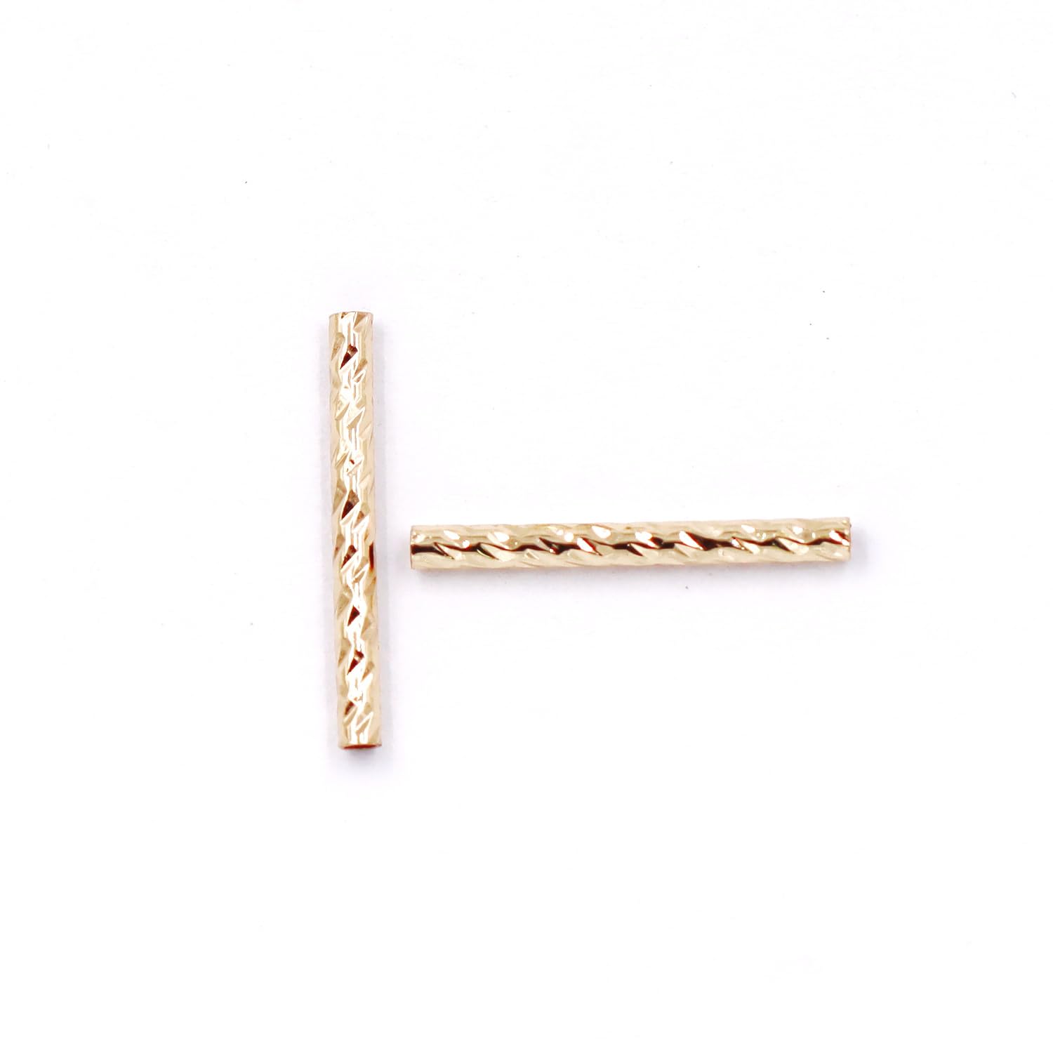 Perles tubulaires Streight or 14k pour sublimer vos ateliers créatifs de bijoux faits main