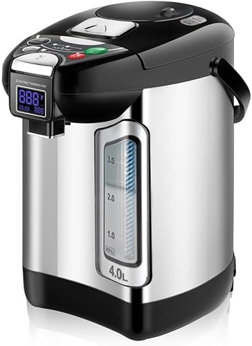 Miniatura 6 de NutriChef Caldera de agua digital y calentador – Dispensador eléctrico de agua caliente de acero inoxidable de 5 L/5.28 cuartos de galón