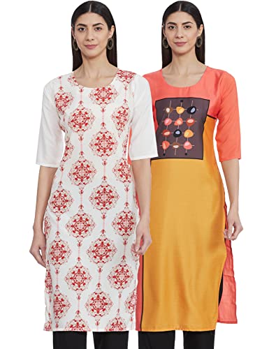 Image of 1 Stop Fashion Women's Crepe Regular Kurta