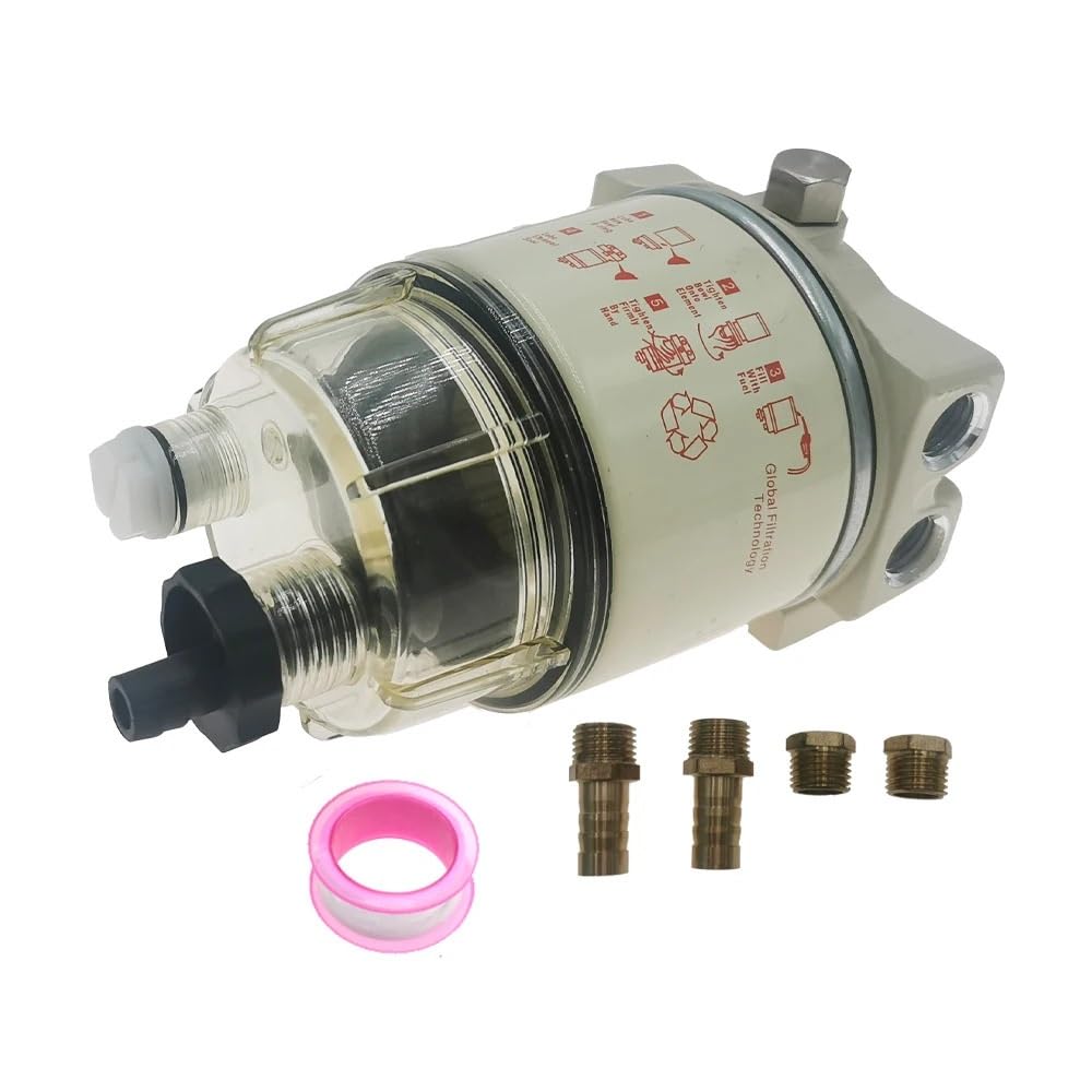 del separatore dell'olio Filtro separatore acqua carburante di ricambio R12P per camion con motore diesel per Racor Parker(R12P Part parts 1)