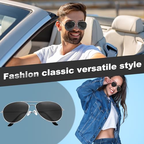 Image of Mepase 50 Pcs Classic Pilot Sunglasses Bulk Driving Polarized UV Proof Metal Frame Sunglasses for Men Women Party
