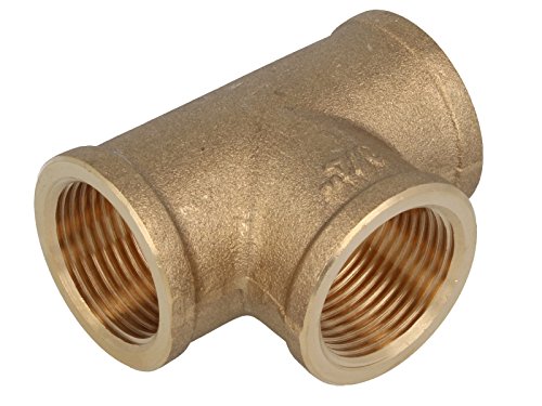 Preisvergleich Produktbild T-Stück messing blank allseitig Innengewinde 1 1 / 4