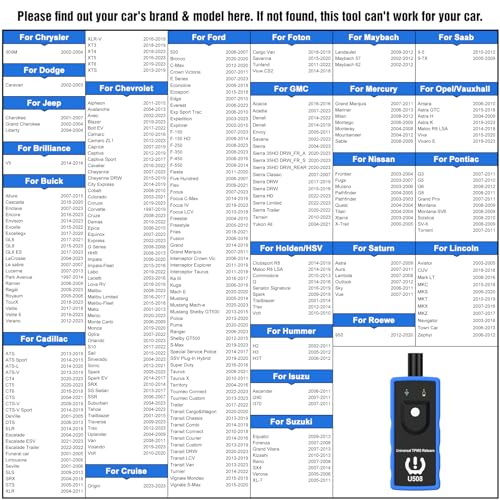 Jdiag U508 Universal For Jeep, For Ford, For Chrysler, For Dodge And More Series Vehicles Tire Pressure Monitor Sensor Tpms Reset Activation Tool 2023 Edition thumb #1
