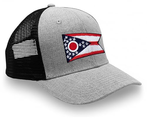Image of International Tie State Hat for Men and Women, Adjustable Snapback Trucker Baseball Cap with Embroidered Patch