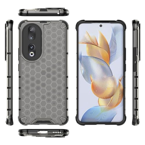 Image of Glasgow Back Case Cover Compatible with [ Honor 90 5G ] (Stylish Design) - Black