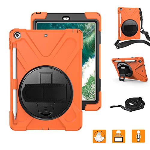 最安値 Cersia 新型ipad 9 7 17 18 第 5 世代 第 6 世代 ケース ペンシル収納 スマートカバー シリコン製 ショルダー 肩掛け ハンドホルダー 360度回転 三層 耐衝撃 防塵 傷つけ防止 型番 A12 A13 A13 A1954だけに適用 の価格比較