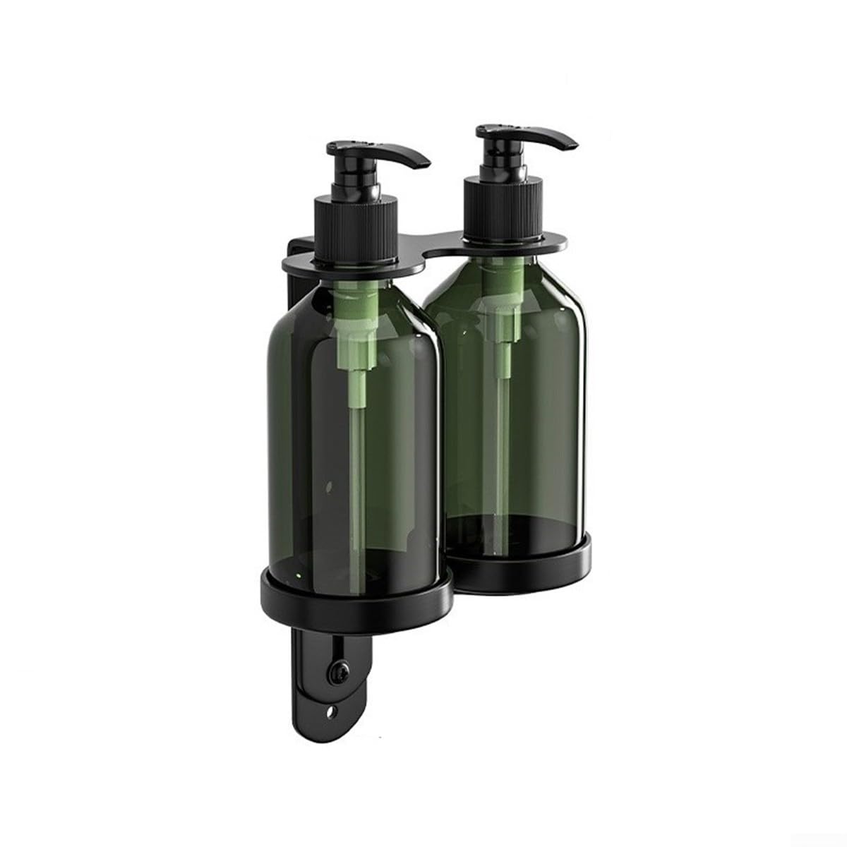 Stainless Steel Shampoo Dispenser Bottles Hanging Shelf, Soap Bottle Dispenser Holder, 304 stainless steel soap dispenser with bottle(2 Bottles)