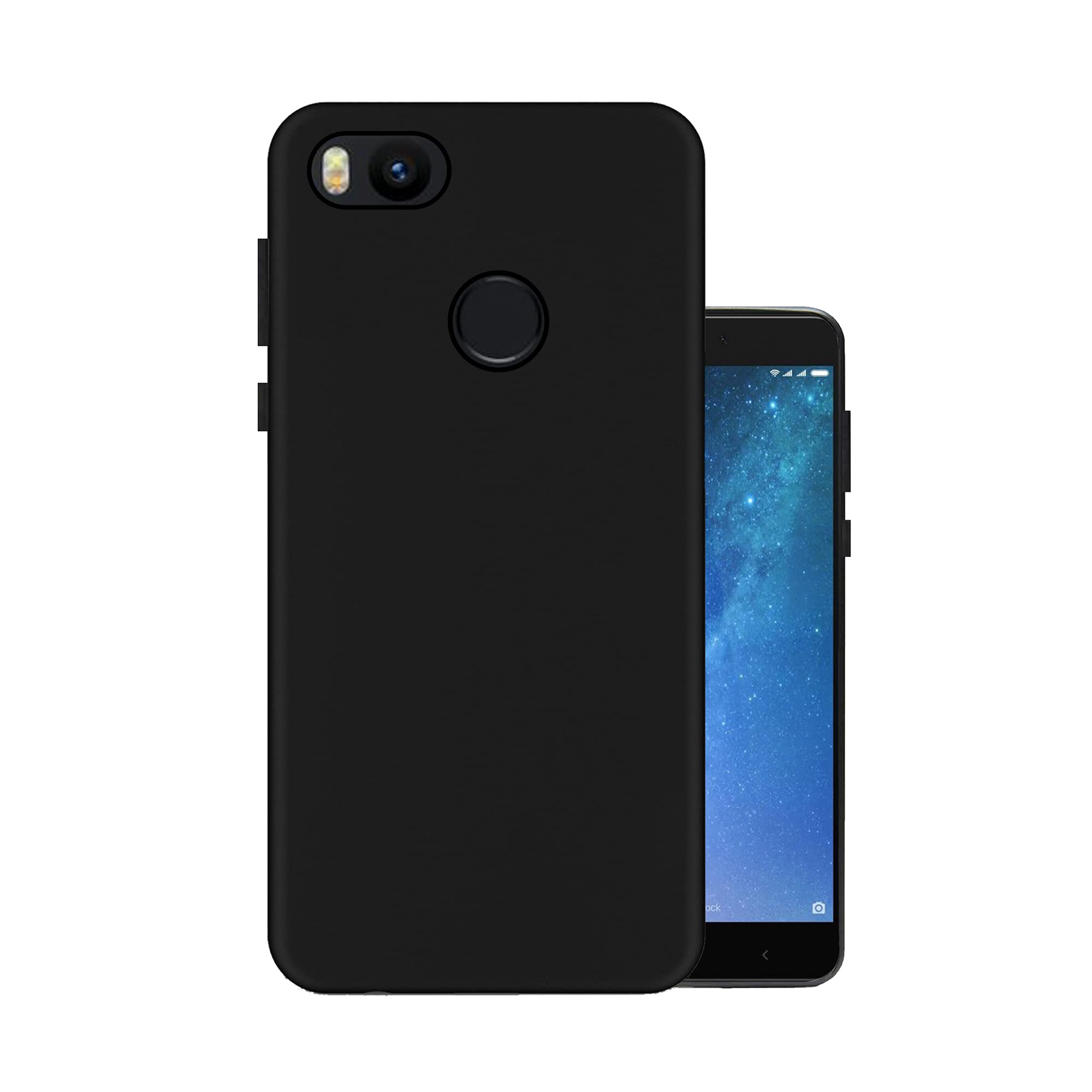 HELLO ZONE Exclusive Matte Finish Soft Back Case Cover for Mi Max 2 - Black (B074QL964D) Amazon Price History, Amazon Price Tracker