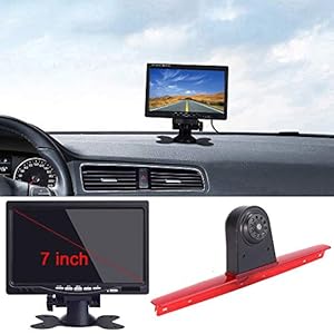 Waterdichte parkeercamera parkeerhulp kleur camera remlicht camera remlicht achteruitrijcamera +7″ TFT LCD monitor vervanging voor VW T5 bus Transporter Caravelle 2003-2015 bouwjaar