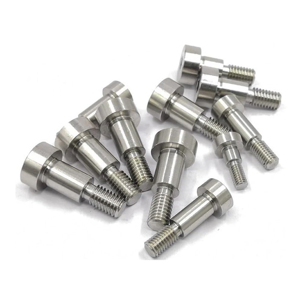 5pcs M2 M2.5 M3 M4 Inner Hexagon Positioned Shaft Shoulder Screw 304 Sliver 304 Stainless Steel Hex Plug Limit Screw Cup Head Bearing Screws Metal Small Screws (Color : 10mm (5pcs), Size : (D5) M4)
