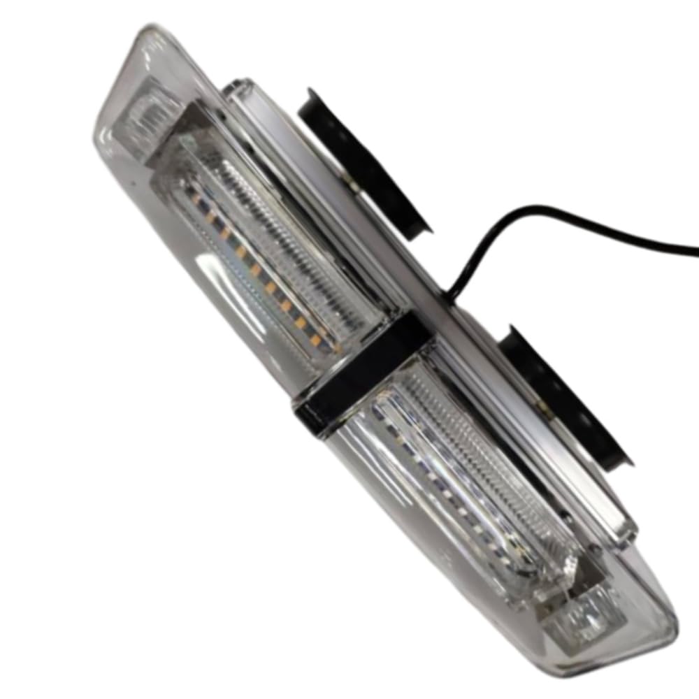 Riloer Luz LED intermitente techo de vehículo 12 V-24 V 24 W luz estroboscópica de emergencia compatible con coches camiones quitanieves vehículos de construcción.