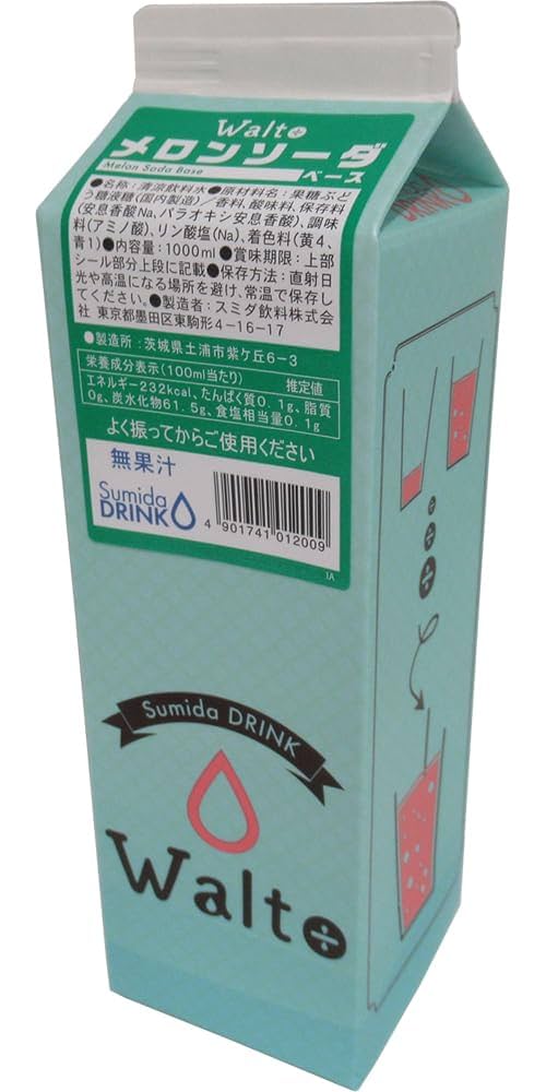 Amazon.co.jp: スミダ飲料メロンソーダベース 1000ml : 食品