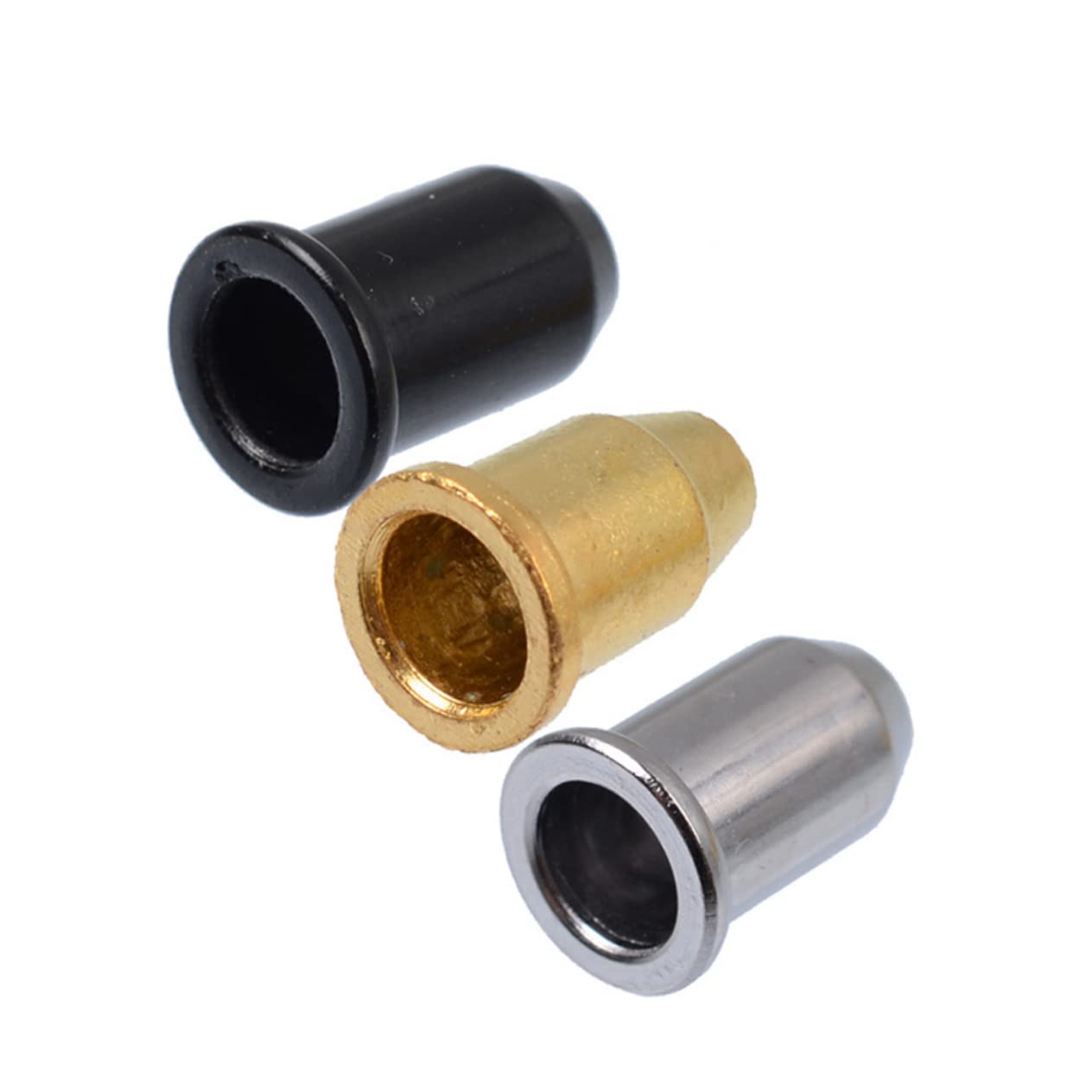 ifundom 2sets Ferrules Guitar String Pegs Acoustic Guitar String Mounting Buckle Caps Through Body Ferrules for Bass 30pcs*2