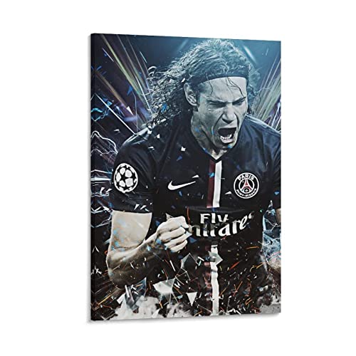 Tableau Edinson Cavani 60x80cm | Toile décoration de sport chic pour salon et chambre ado
