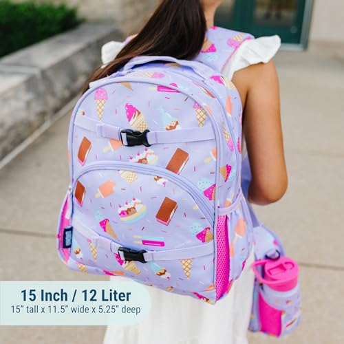 Image of Wildkin Kids Backpack for Boys & Girls, ECO rPET Recycled Lightweight 15 inch Bookbag with Padded Straps - Ideal for Preschool, Kindergarten, School & Travel, Ages 4-6 - Sweet Dreams