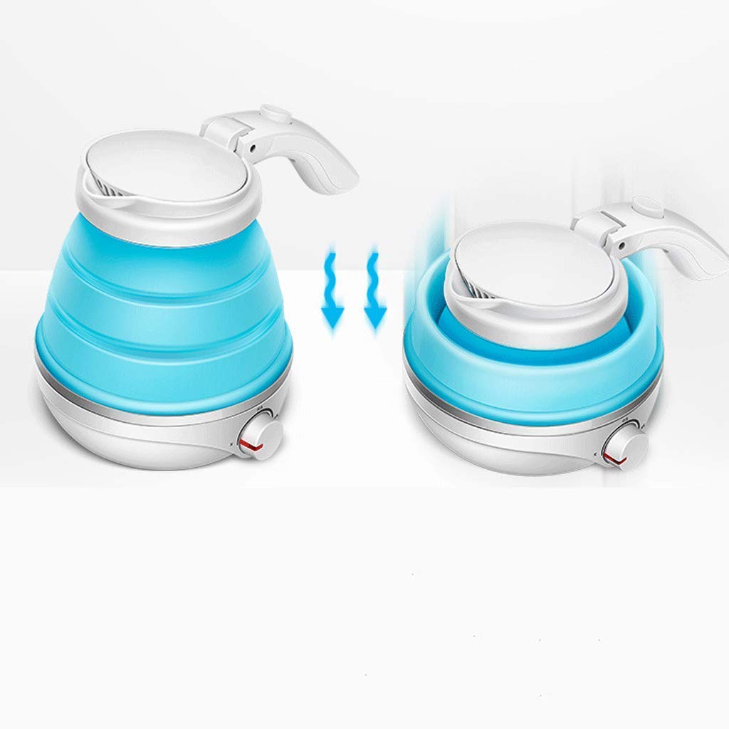 Bollitore Elettrico Pieghevole Mini Gel di silice Bollitore Portatile da Viaggio di Piccola capacità per Uso Domestico 110 V-220 V 0,5 L （Blu ） Interesting