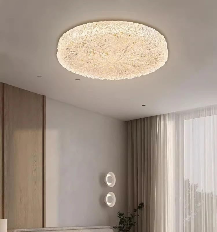 Lustre et plafonnier LED de salon luminaire suspendu doré de plafond rond dimmable