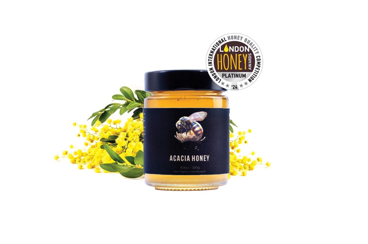 Global Award-Winning, 100% Raw Mountain Acacia Honey USDA grade A+, 97 Points.