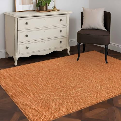 Tapete decorativo microfiber 3x5 pies naranja miniatura 4