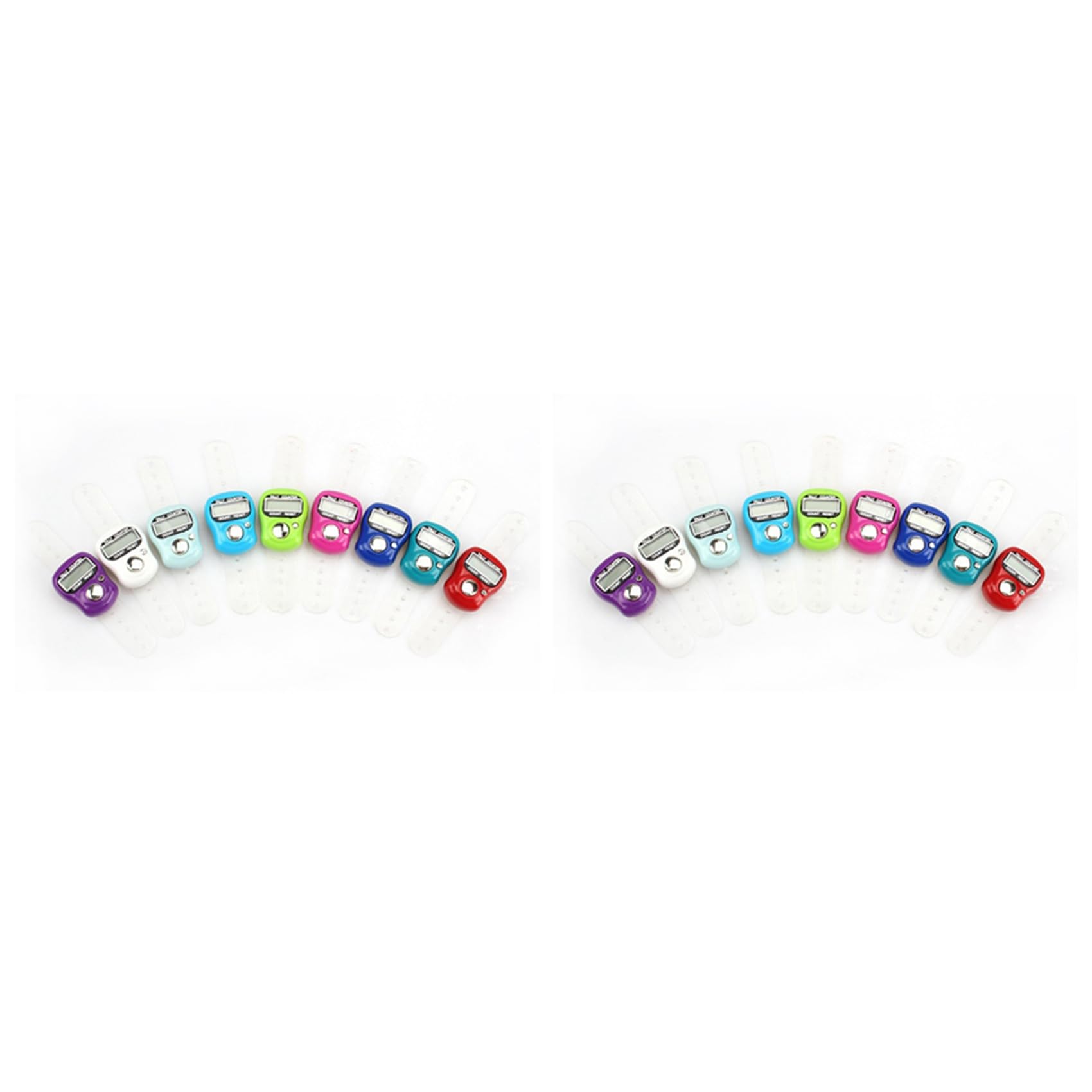 Jnchdghwa Random Color 2X Lcd Electronic Finger Hand Ring Knitting Row Tally Counter Pedometer Digital Hand Tally Counter