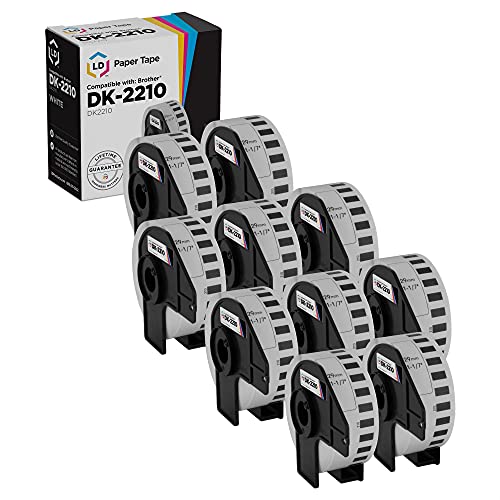 Papier DK-2210 compatible impression thermique nette lot de 10