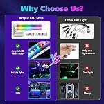 Dreamcolor Acrylic Interior Car Lights, AMKI Car LED Strip Light with Bluetooth APP, Car Ambient Lighting Kit with RGB 6 in 1 and 175 inches 593 LEDs, 16 Million Colors Sound Activated Car Neon Lights - Image 5