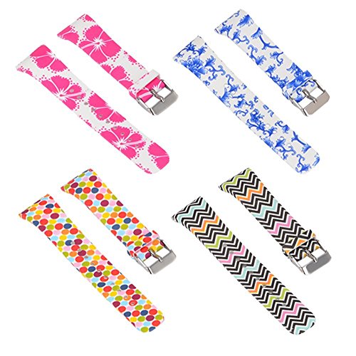 FitTurn bands Compatible with Samsung Gear Fit2/Gear Fit2 Pro Smart Fitness Band (16-Color) Replacement Sports Wristbands Adjustable Colorful Pattern Silicone Strap for Samsung Gear Fit2/Gear Fit2 Pro