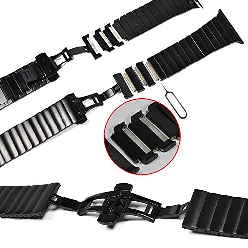 Bracelet de montre en acier inoxydable résistant avec fermoir papillon 40mm - 7