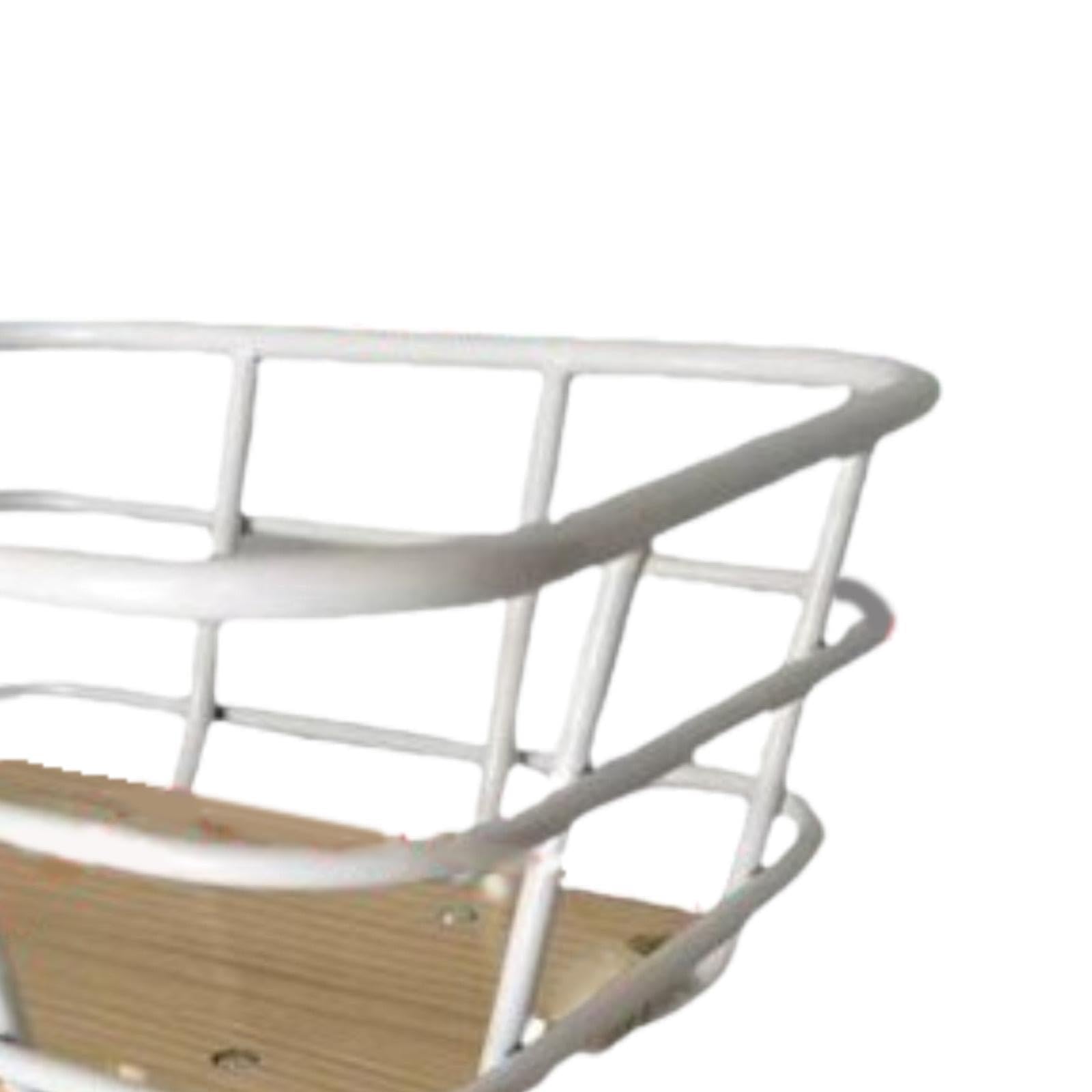 Przedni kosz rowerowy – wszechstronny pojemnik z drutu metalowego do jazdy na rowerze i wędrówek, zawiera uchwyt, 36 x 32 x 20 cm, idealny do organizera rowerowego i rozwiązania do przechowywania