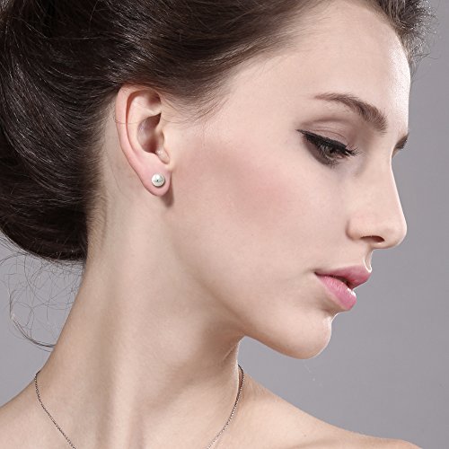 Gem Stone King A Set Of 7 Pairs Of 7mm Cultured Freshwater Pearl Stud Earrings Set In 925 Sterling Silver4