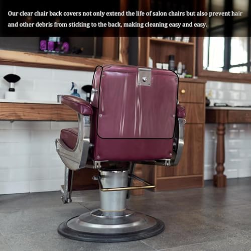 Housse de dossier de chaise de coiffure carrée transparente x8