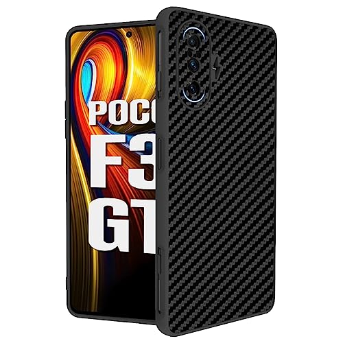 Image of RIGGEAR Sleek Poco F3 GT Back Cover Case (PC+TPU|Black CF)
