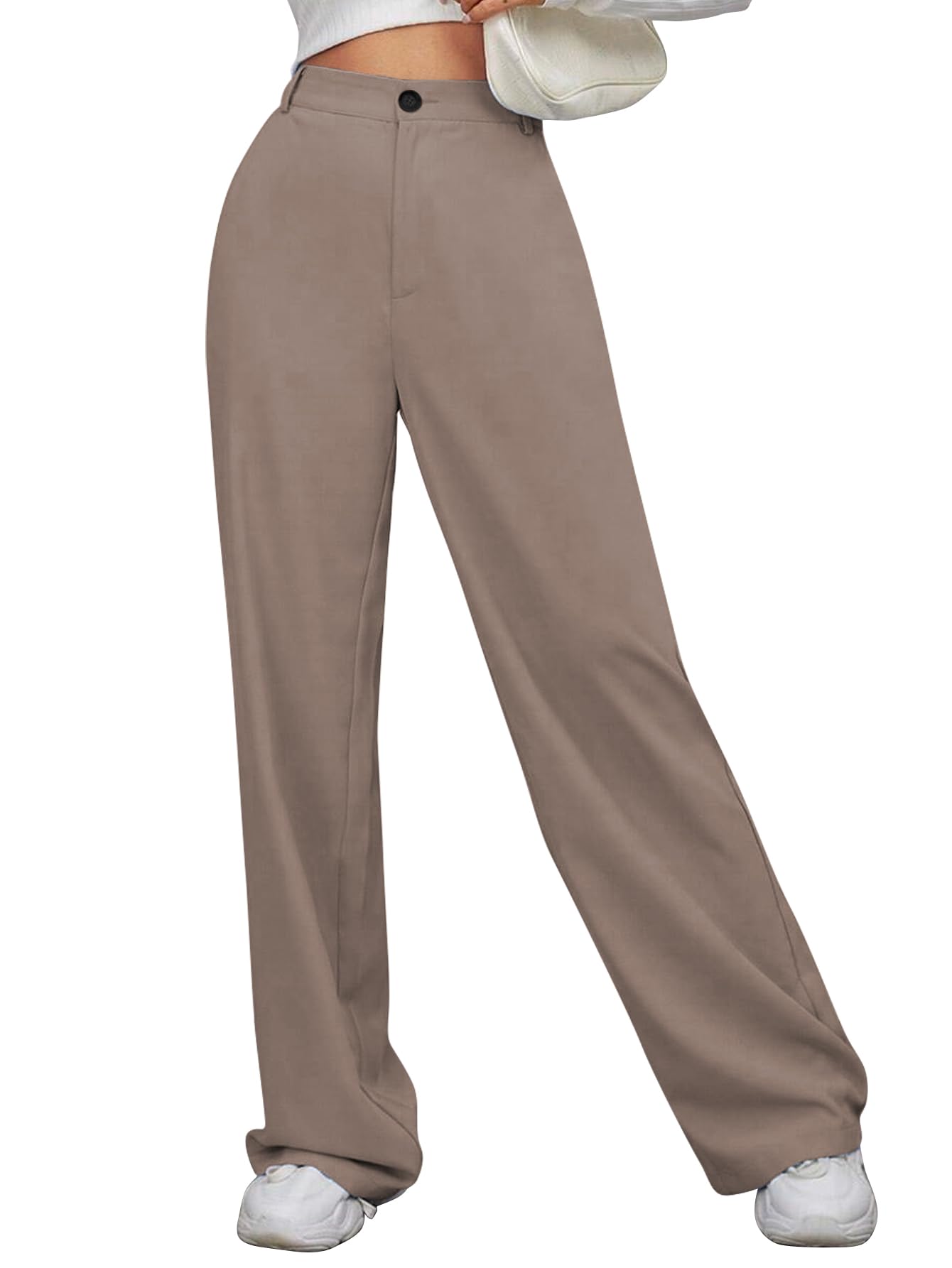 keri perry Trousers for Woman Pants Women's Formal Office Korean | Beige Track Pant | Straight | Cotton Spandex Stretchable Trouser | High-Waisted Bottom Wear-picture-48