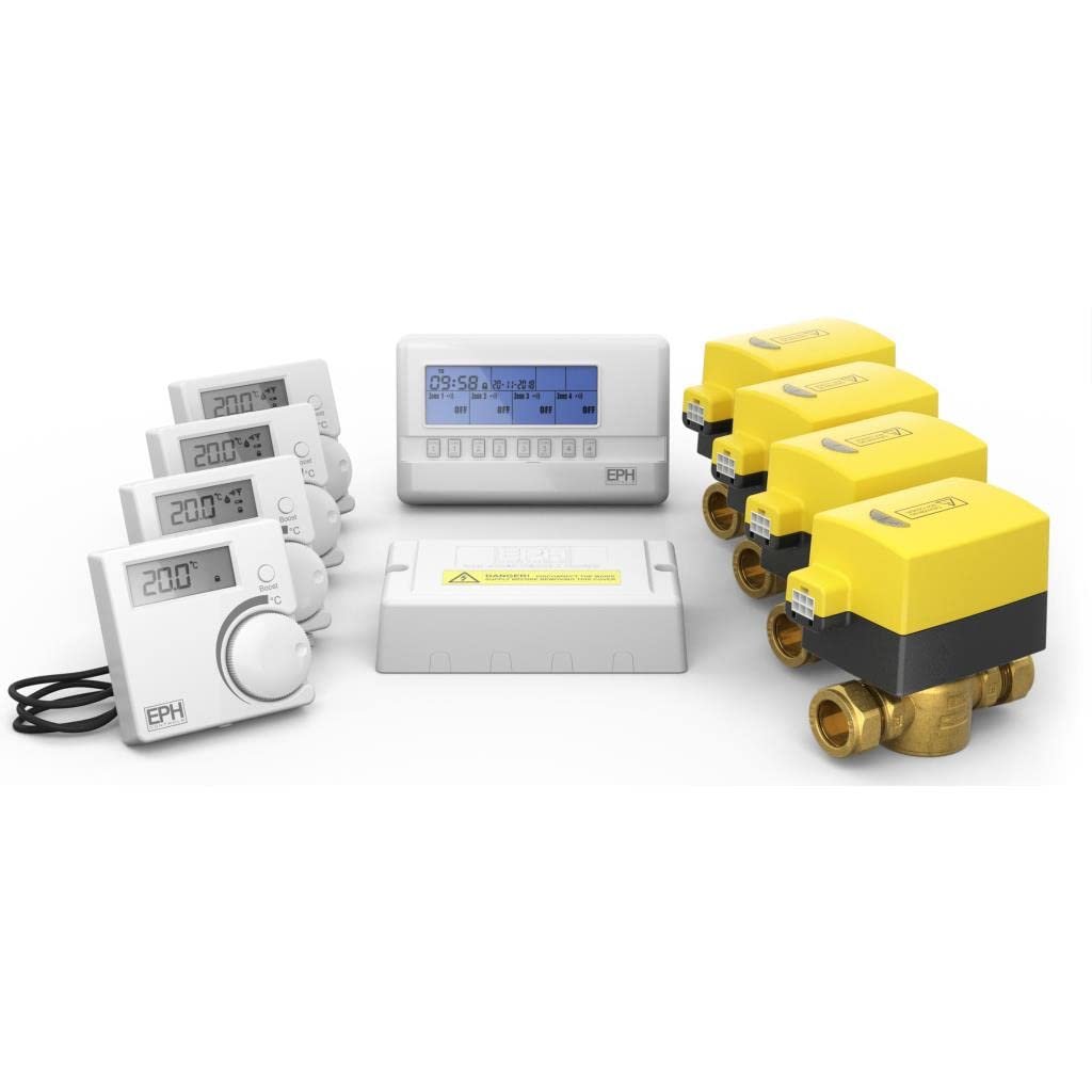 Heating Parts WarehouseEPH 4 Zone Wireless S Plan Control Pack, CR4PRF, 22mm Compression Fittings, 4.6 L/min Flow Rate