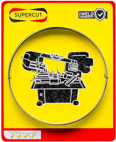 Supercut 93-inch X 3/4-inch X .032-inch x 10 TPI Carbon Tool Steel Bandsaw Blade for Cutting Mild Steel, Wood, and Other Materials. (Made in USA)