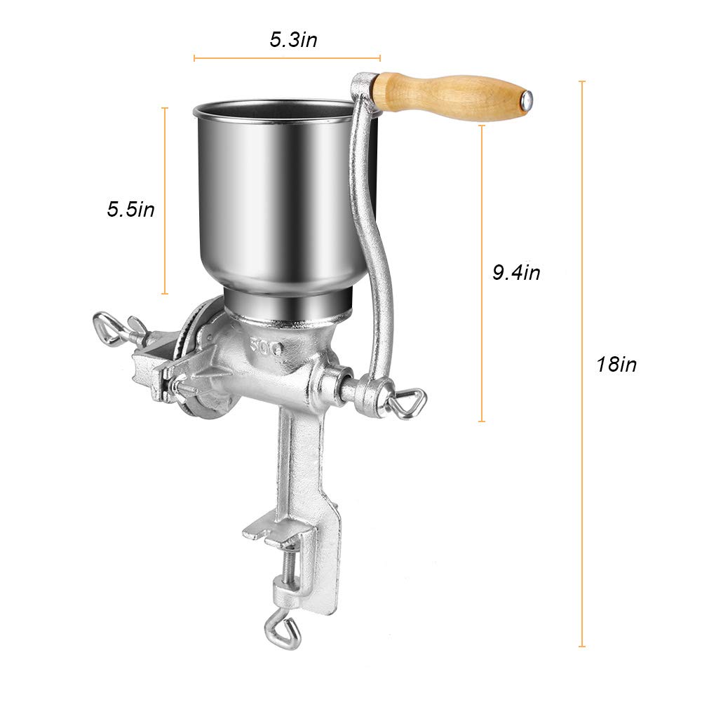 Molinillos manuales Molino de cereales Hierro fundido manual Molino de frijoles de escritorio Molinillo de café Molinillo de granos manual Molinillo de granos Manual ajustable